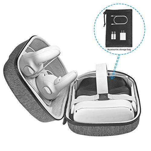 Compatível com Oculus Quest 2 Transporte Caso | VR Gaming Headset e controladores de toque Acessório
