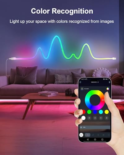 Luces de cuerda LED Neon, RGBIC 10ft, control Bluetooth miniatura 3