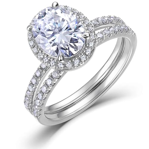 WES Oval Moissanite Bridal Set