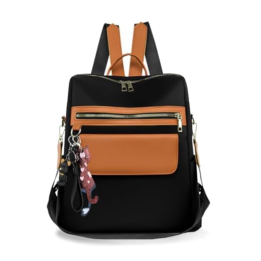 Mochila Feminina Impermeável Antifurto Universitária - Bolsa Grande com 6 Bolsos, Alça Ajustável e Design Moderno, Ideal para Trabalho, Faculdade e Viagens - Preto