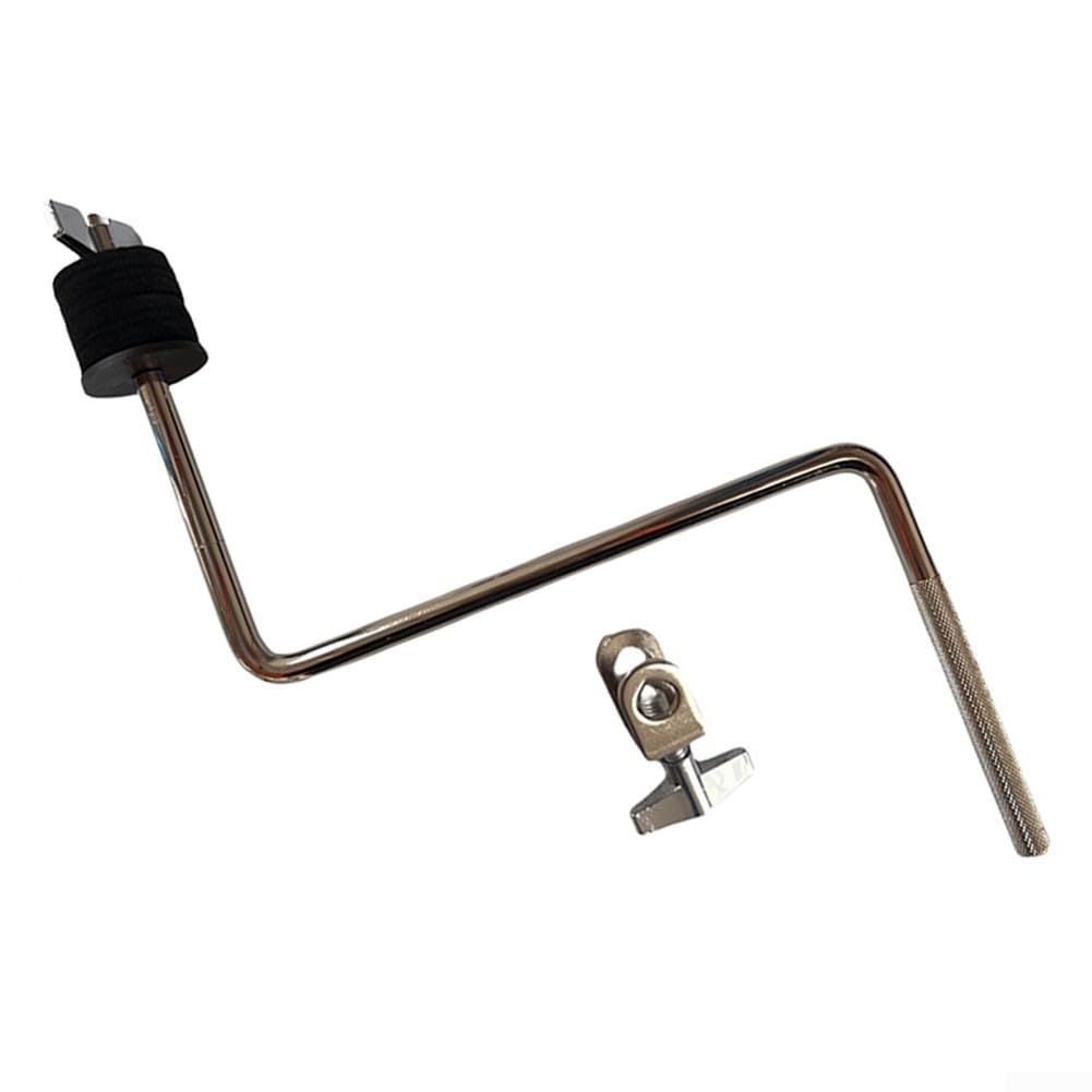 Pince de tige de cymbale en forme de Z avec clip à vis pour pièces de batterie, accessoire de support d'instrument à percussion en métal, 34,5 cm, argenté