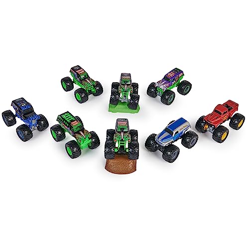 Monster Jam , Grave Digger 40Th Anniversary 8-Pack Monster Trucks With Bonus Accessories, 1:64 Scale, Kids Toys For Boys And Girls 3 And Up, Assorted