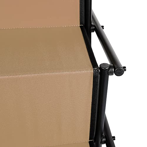 Belfoyer Faltbare Autorampe für Hunde, Treppe mit 4 Stufen für Haustiere, verwendbar für alle Fahrzeuge, belastbar bis 75 kg, wasserdicht, Polyester, Oxford-Metall (braun)