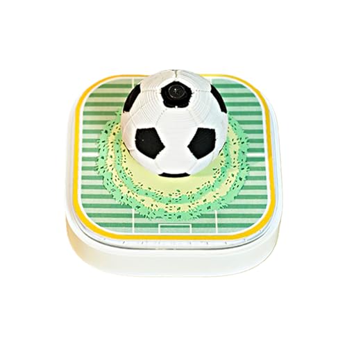 Calendario de escritorio 3D 2026 de fútbol para organizar oficinas aburridas