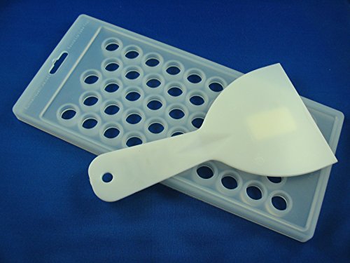Silicone Lip Balm Tube Filling Tray with Scraper