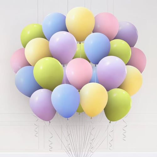 Image of Party Propz Pastel Balloons For Decoration- Pack of 25 Pcs Pastel Balloons For Birthday | Multicolour Balloons | Candy Theme Birthday Decorations | Rainbow Theme Decoration (Latex)