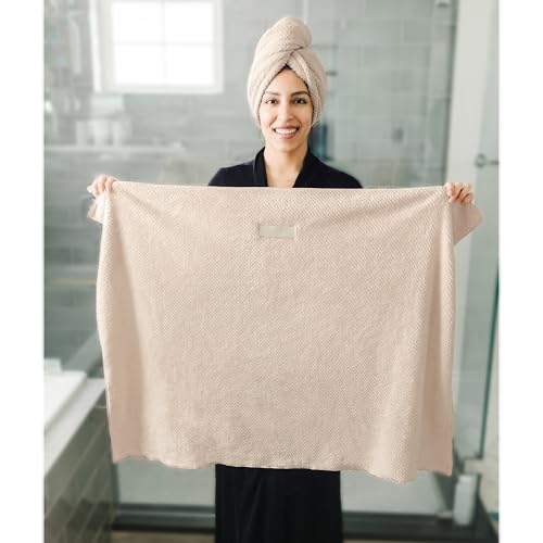 Image of ROLSHOL 2 Packs Large Microfiber Hair Towels for Women, Super Absorbent & Quick Dry Hair Towel Wrap for Curly Hair Long & Short Hair- Anti-Frizz Hair Turbans for Wet Hair (Mauve & Clay)