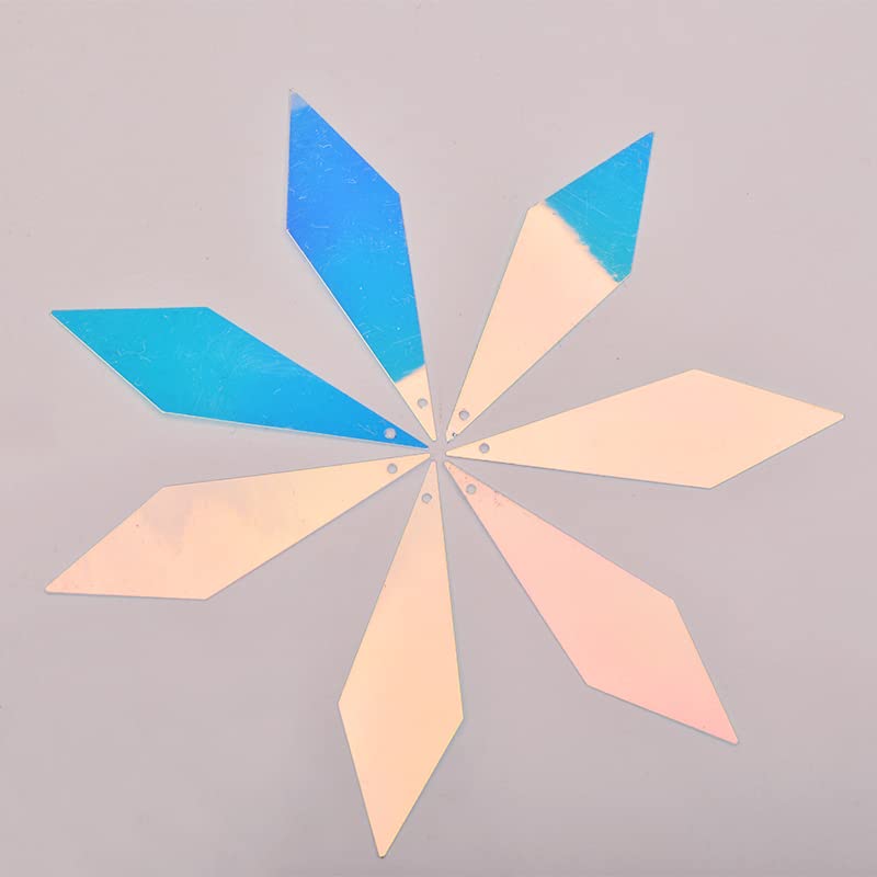 Paillettes Cucito 10x40mm Ovale - Grandi Lustrini PVC Per Abiti, Costumi E Artigianato, Multicolore