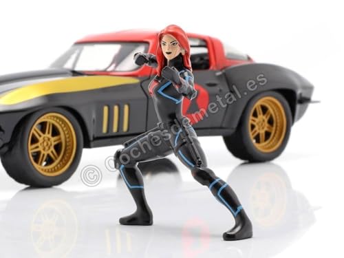 Auto Die-cast Marvel 1:24 Chevy Corvette 1966 miniatura 4