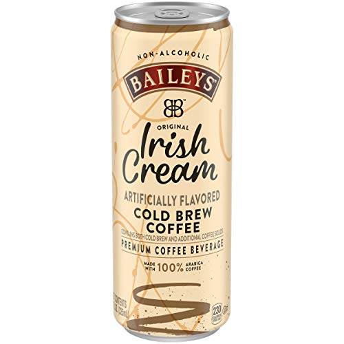Bailey's Non-Alcoholic Original Irish Cream Flavored Cold Brew Coffee (11 fl oz Cans, Pack of 12)