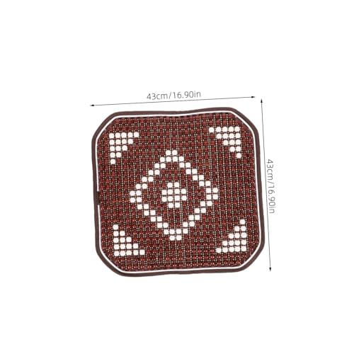 Garneck Beaded Car Seat Cover - Breathable Wooden Bead Cushion for Comfortable Summer Driving - Fits Standard Car Seats Stylish and Durable Design for Enhanced Comfort and Support