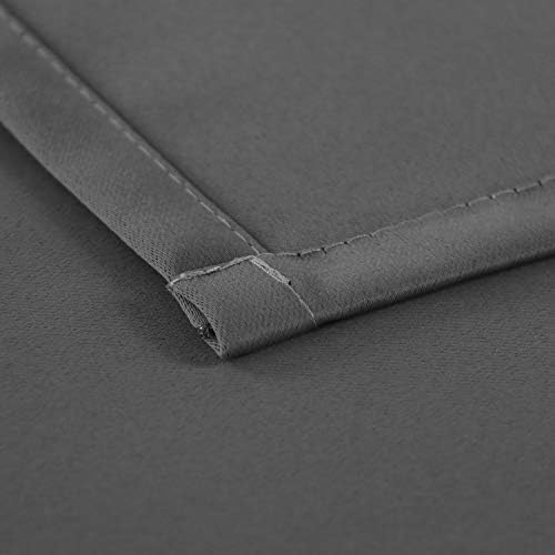 DWCN Blackout Curtains for Bedroom - Thermal Insulated Room Darkening Eyelet Window Curtains for Living Room 55 x 69 inch Length, Dark Grey, 2 Panels