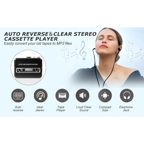 Reproductor de cassette portátil con altavoz integrado convertidor MP3 3