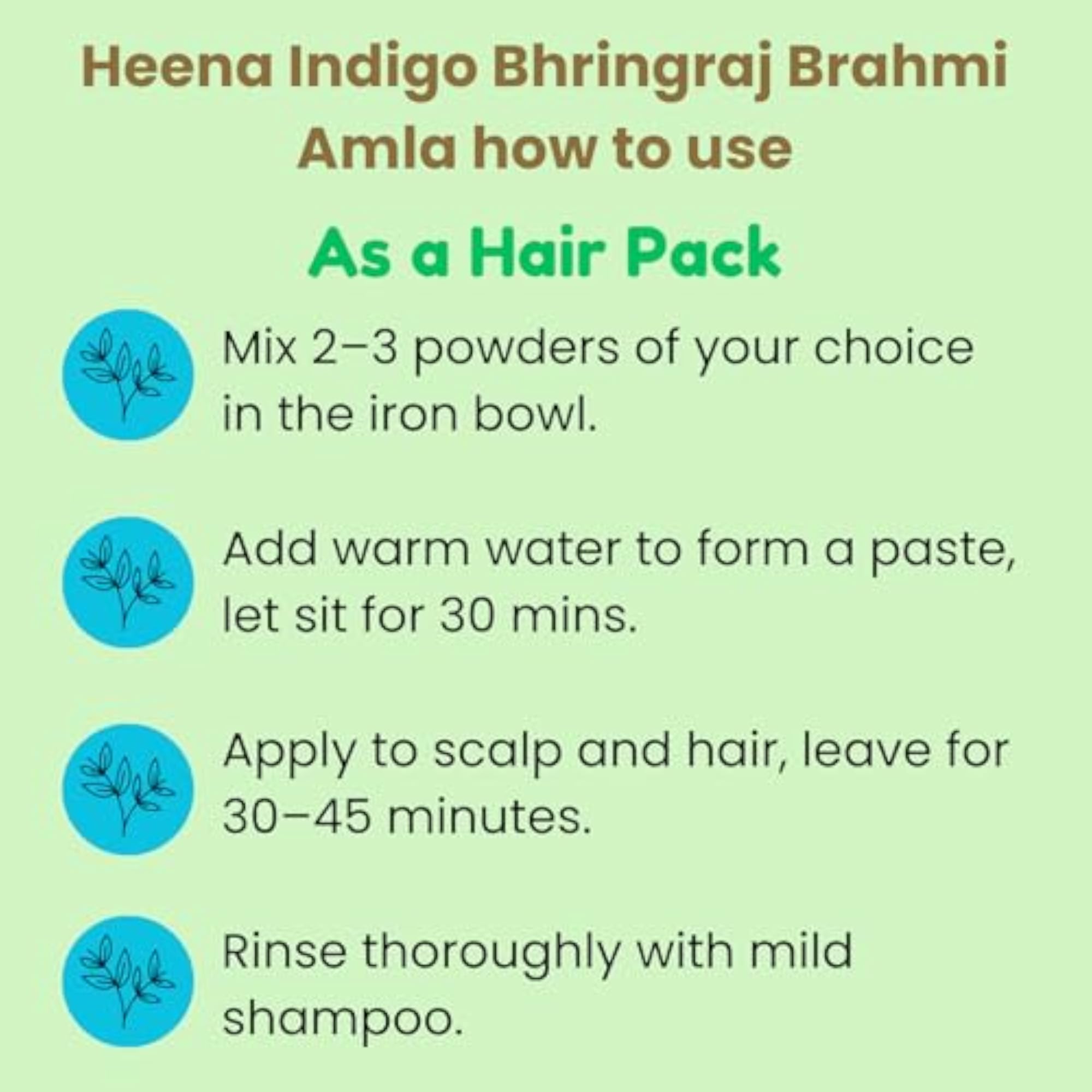 Organic Hair Care Powder Set, 100% Natural Henna & Amla