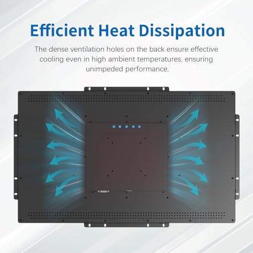 Image of 23.8 Inch Open Frame Touch Monitor, PCAP 10-Point Touch Industrial Touchscreen Monitor, with HDMI /VGA /DVI Interface, Active Matrix TFT LCD,LED Backlight, with VESA Mount