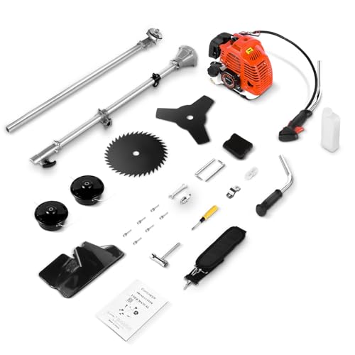 58cc Brush Cutter Gas Powered 2-Cycle 4 in 1 Gas Weed Eater 18.5