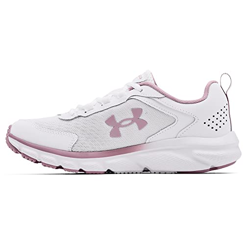 Under Armour Women's Charged Assert 9, White (113)/Mauve Pink, 7.5 M US