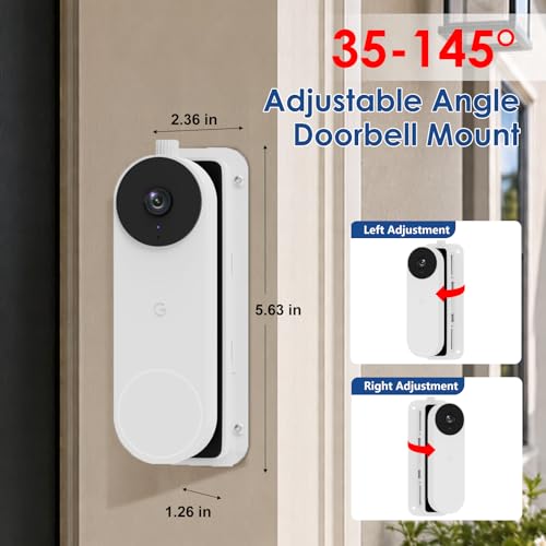 Support de sonnette réglable compatible Google Nest filaire 3e/2e gén