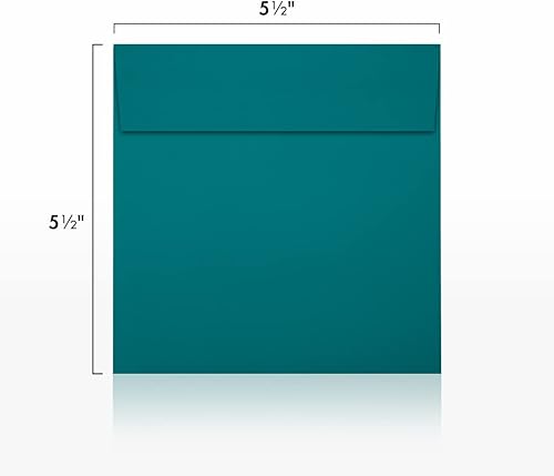 Miniatura 3 de Sobres cuadrados de 5 12 x 5 12, Verde azulado