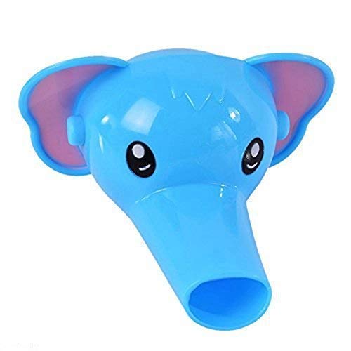 7Seas Children Wash Hands Water Saving Kitchen Bathroom Elephant Water Tap Plastic and Silicone Water Extension Tap Holder (1PCS) (Multicolor) 1