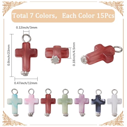 Breloques en acrylique croix de Pâques SUNNYCLUE pour création bijoux
