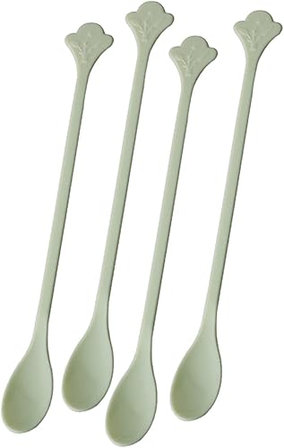 Miniatura 3 de AXLIZER Cuchara de café, 100 unidades, 5.1 in5.1 pulgadas, mini cucharas desechables para té y azúcar, agitadores de plástico de grado alimenticio,