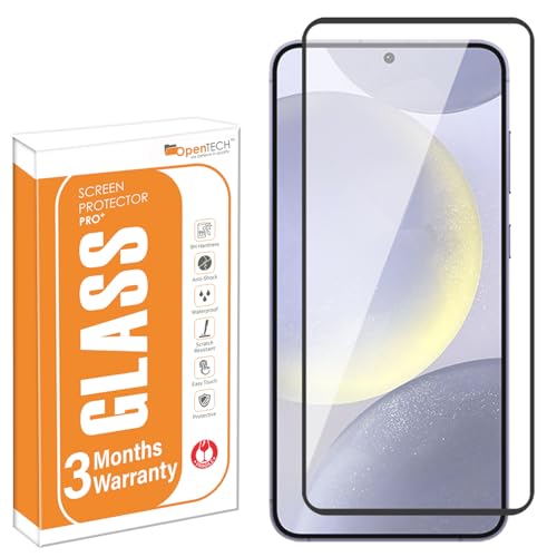 OpenTech® Military-Grade Tempered Glass Screen Protector Compatible for Samsung Galaxy S24 Plus 5G / Samsung Galaxy S25 Plus 5G with Edge to Edge Coverage and Easy Installation kit