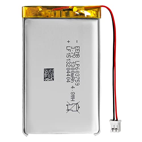 EEMB 3.7V Lipo Battery 1300mAh LP603759 Lithium Polymer Ion Battery Rechargeable lithium ion polymer battery with JST connector