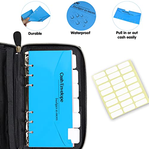 Pendely Cash Envelope Wallet - Budget Wallet With Cash Envelopes,All In One Money Wallet Organizer For Women Budgeting With Monthly Budget Cards & Yearly Budget Planner Sheet Rfid Blocking(Black) #TOP3