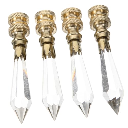Zerodeko Set of 4 Finial Extender Caps for Lamps Table Lamp Finial Knobs Decorative Strong Material