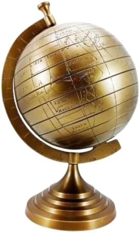 Antique Rotating Earth Geography Globe Earth Globe Home Decor Brass Decorative Desktop Globe