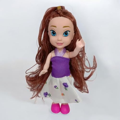 Image of SHAKTISM Cuties Doll Set for Kids, Dress DesignBaby Doll Set, 6 Inches, PVC Non-Toxic, Moveable Arms & Legs, Assorted Dresses, Pack of 3