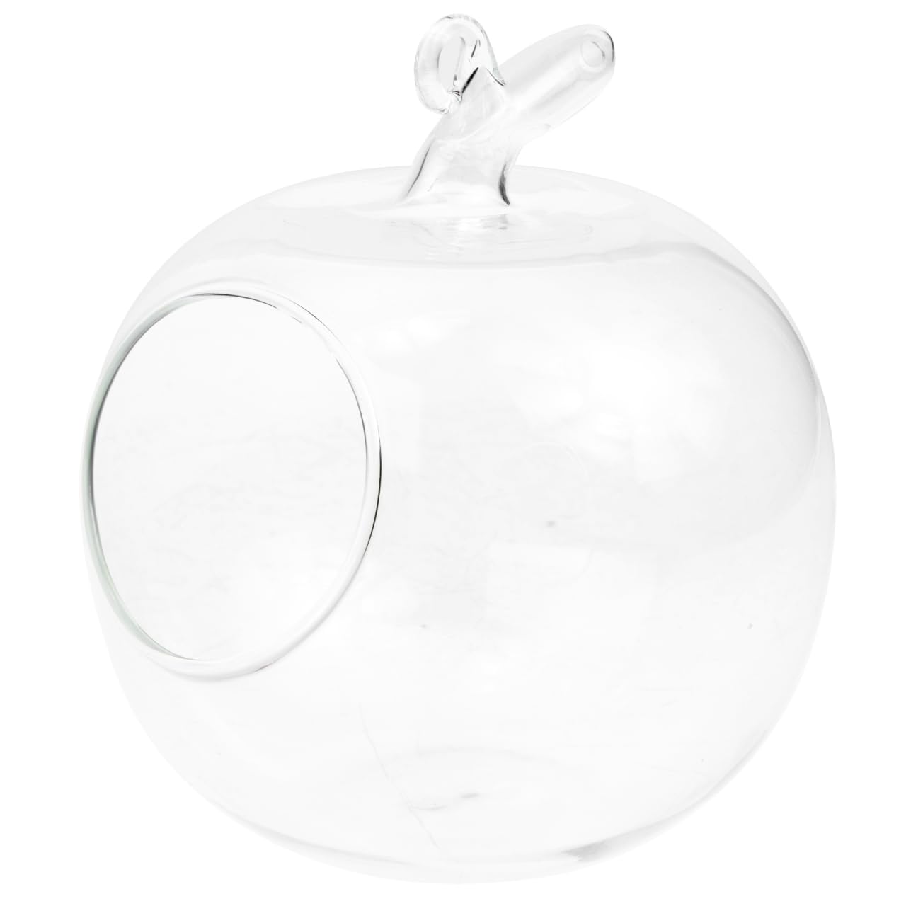 Yardwe Vase en Verre en Forme De Pomme 4.72X3.94 Pouces Récipient Hydroponique Écologique Décoratif pour Plantes Micro Paysage Maison Bureau Jardin