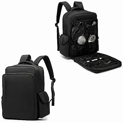 Hritok Bartender Travel Kit Backpack with Insulated Cooling Pouches & Padded Compartments for Wine, Cocktail Shaker and Bar Tools Set, Perfect for Home Indoor Outdoor Patio Party, Bag ONLY