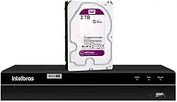 DVR Intelbras MHDX 1216 Full HD 1080P 16 Canais Gravador Digital de Vídeo + HD 2TB Purple