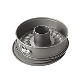 Kaiser La Forme Springform mit Flach- und Rohrboden, 26 cm, 2 Böden, runde Backform, auslaufsicher, antihaftbeschichtet, grau