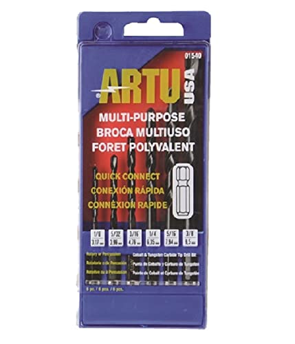 Artu - 6-Pc. Quick Connect Multi-Purpose Drill Bit Set