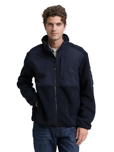 Jacket Homme TOM TAILOR 1048279 blouson décontracté col montant gris