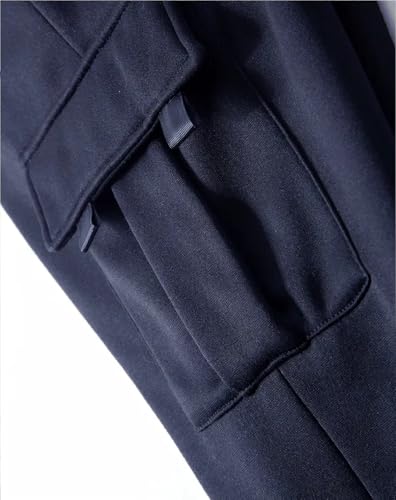 Image of Mens Fashion Cargo Pocket Shorts-Grey(Cargo Shorts-Navy)