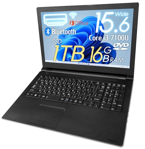�y�����ςݕi�z�m�[�gPC Dyna book�V���[�Y/15.6�^/�e���L�[/Win11 Pro/��7���� Core i3-7100U/SSD1TB/������16GB/HDMI/Wi-Fi/Bluetooth/MS Office H&B 2019/DVD-RO