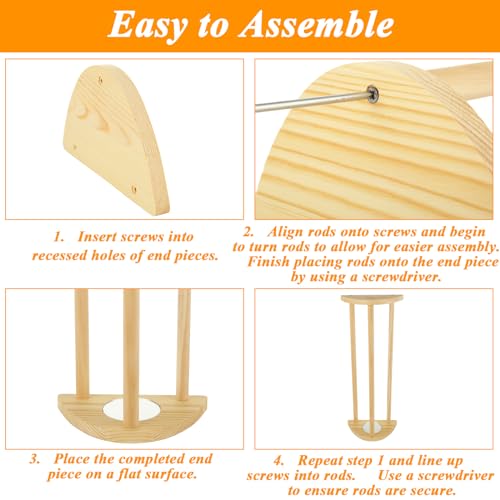 Image of YAYODS 2 Pack Chicken Perch for Baby Chicks, Wooden Chick Jungle Gym Roosting Bar, Chick Toys for Coop and Brooder, Parrot