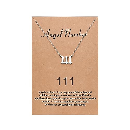 Sunique Angel Number Necklace for Women 111 Necklace Numerology Jewelry