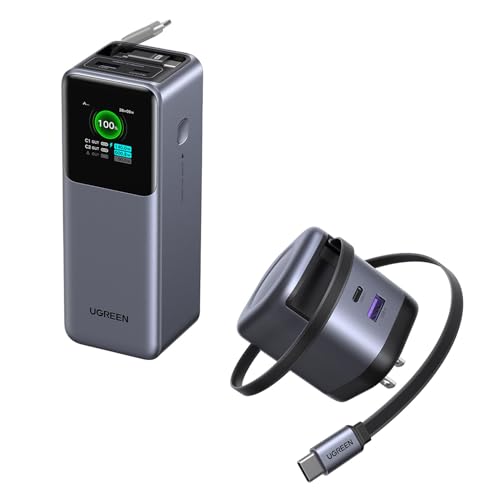 UGREEN 165W + 65W Cargador Retráctil GaN