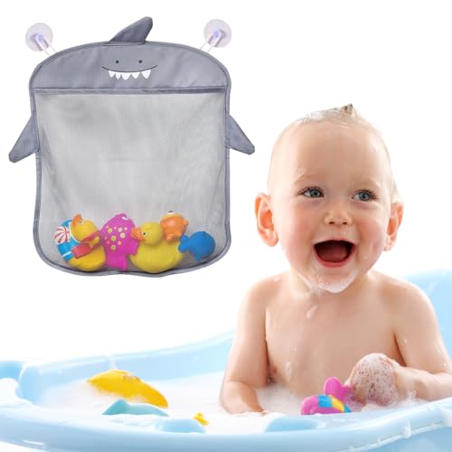 organizador baño, juguetes bañera, organizador de baño, red para juguetes de baño para bebé, red para juguetes de baño, almacenamiento de juguetes para baño, con 2 ganchos