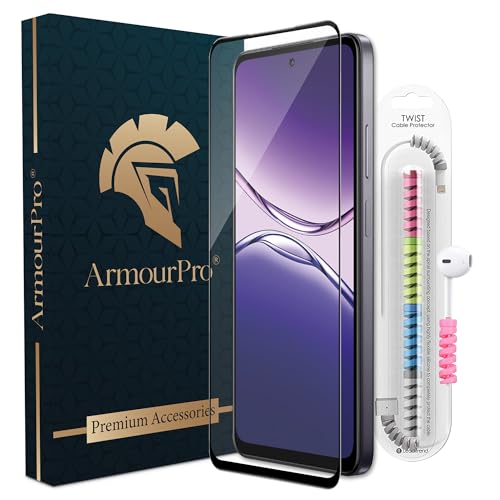 Image of ArmourPro Military Grade Gorilla Tempered Glass Screen Protector Compatible for Oppo K13X with Edge-To-Edge Protector Coverage, Cable Protector and Easy Installation kit (6.67 Inch)