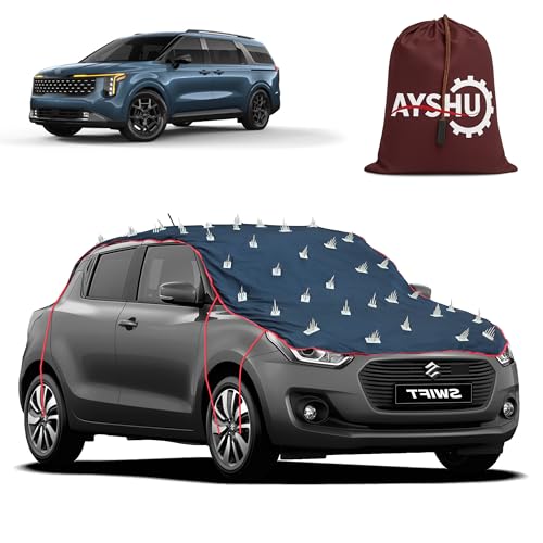Image of AYSHU Water-Resistant Spike Car Cover for Kia Carnival - Protects from Dogs, Monkeys, Dust, Sunlight & UV - Full Roof Universal Fit