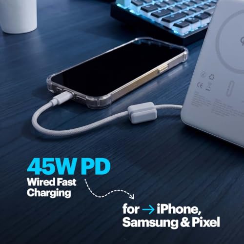 Image of Stuffcool Odin Pro 10000mAh Qi2.2 MagSafe Powerbank, 25W Wireless, 45W PD Wired, Built-in Type-C Cable, Stand & TFT Display, Charges iPhone 18 /18 Pro /Duo & Pixel 11 - 50% in 30 Mins Wirelessly