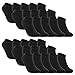 Produktbild 10 | 20 | 30 Paar Sneaker Socken Damen & Herren Schwarz & Weiß Baumwolle 10800 (Schwarz 30 Paar 47-50)