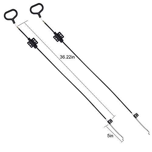 Nonley Sofa Recliner Cables, 2 Pack Couch Release Cables Recliner Replacement Parts D Ring Couch Recliner Pull Handle, Hook Exposed Cable With S Tip For Sofa, Black #TOP1