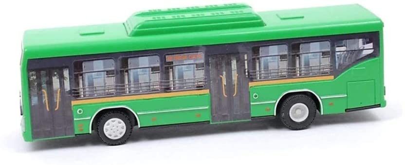 USCATALOG Toys Low Floor Pull Back Bus for Kids, Collection, Gifts Most Modern Cng Bus [Green]